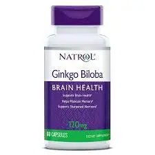 Natrol Ginkgo Biloba 120 mg 60 Capsules كبسولات جينكو بيلوبا لدعم صحة الدماغ