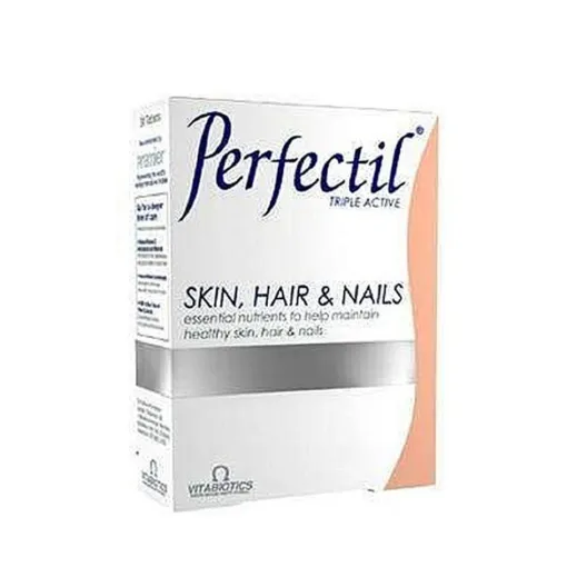 Vitabiotics Perfectil Triple Active Skin Hair &amp; Nails 30 tab لدعم صحة الشعر والأظافر والبشرة