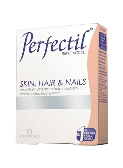 Vitabiotics Perfectil Triple Active Skin Hair &amp; Nails 30 tab لدعم صحة الشعر والأظافر والبشرة