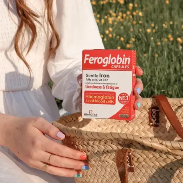 Vitabiotics Feroglobin 30 Capsules فيروجلوبين كبسولات لإمداد الجسم بالحديد والطاقة