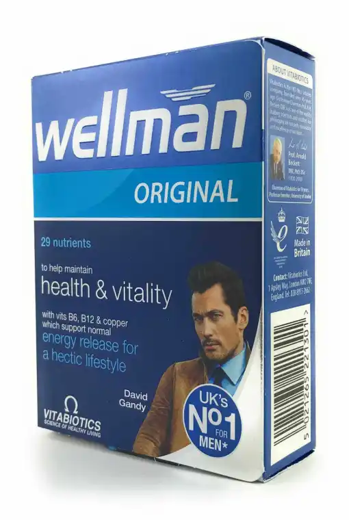 Vitabiotics Wellman Original 30 Tablets ويل مان حبوب لصحة أفضل للرجال