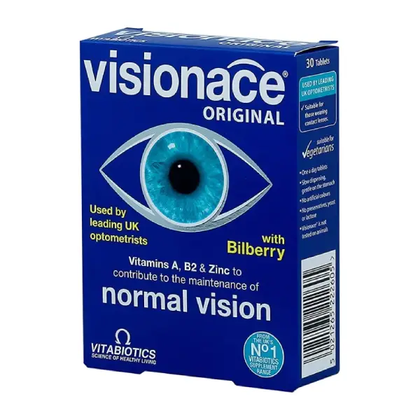 Vitabiotics Visionace Original 30 Tablets فيجوناس اوريجنال فيتامينات مقوية للنظر