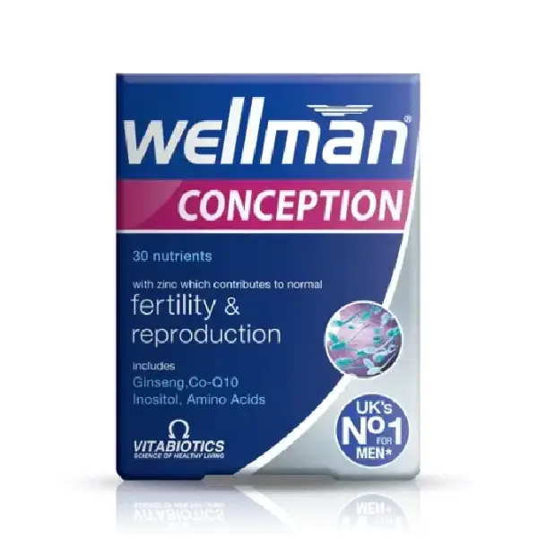 Vitabiotics Wellman Conception 30 Tablets ويل مان كونسبشن لدعم الخصوبة لدى الرجال