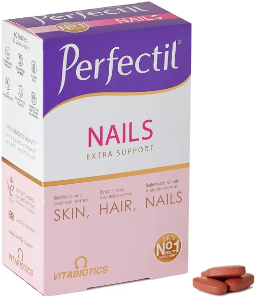 Vitabiotics Perfectil Nails Extra Support 60 Tablets مكمل غذائي لصحة الأظافر