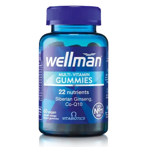 Vitabiotics Wellman gummies 22 nutrients 60 vegan مكمل غذائي متعدد الفيتامينات للرجال