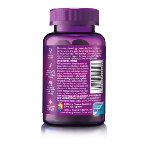 Vitabiotics Wellman Multivitamin Gummies 60 Vegan مكمل غذائي لصحة النساء