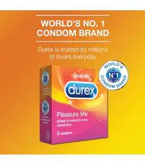 Durex Pleasure Me Condom Pack of 3, easy on, ribbed and dotted for extra stimulation ديوريكس ماتيوال بليجر 3 ق