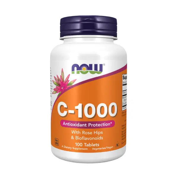 NOW® Vitamin C-1000 mg 100 Tablets فايتمين سي ألف المضاد للاكسدة