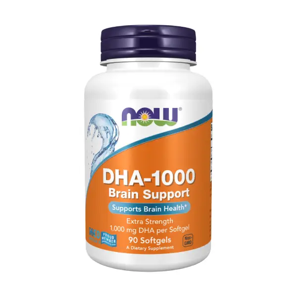 NOW® DHA-1000 Brain Support Extra Strength 90 Softgels مكمل غذائي لدعم صحة الدماغ