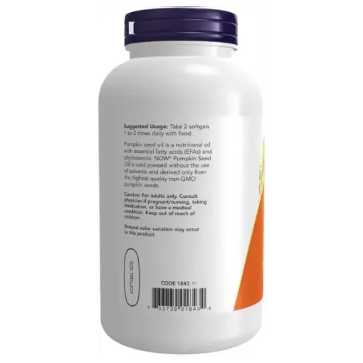  NOW Foods Pumpkin Seed Oil 1000 mg – 200 Softgels زيت بذور اليقطين