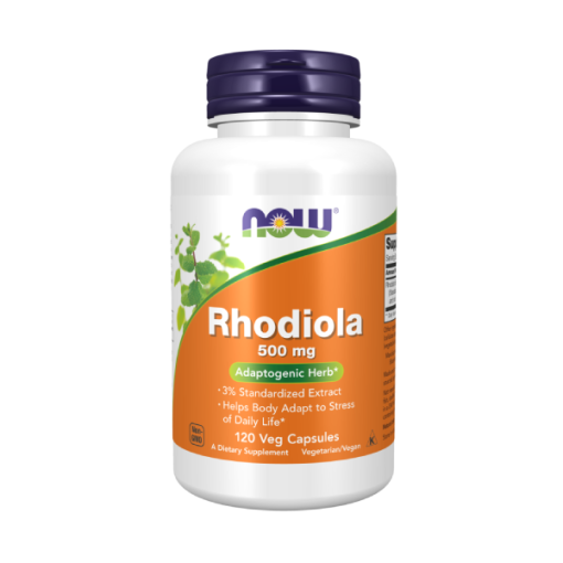 now Rhodiola 500mg 120 Veg Capsules مكمل الروديولا لزيادة الطاقة وتحسين مستويات التركيز.