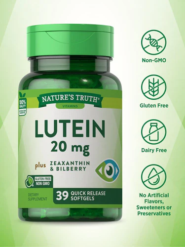 NATURE’S TRUTH LUTEIN 20 mg plus 39 SOFTGELS مكمل غذائي لصحة العين