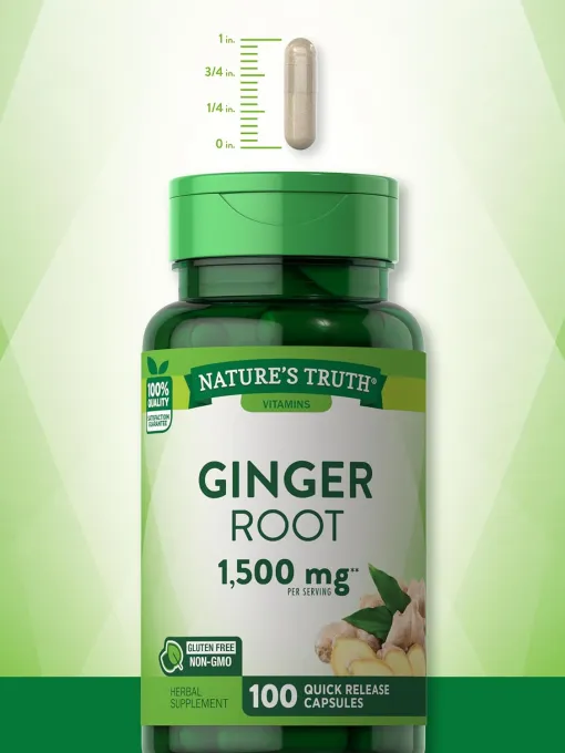 Nature’s Truth Ginger Root 1,500mg 100 Capsules مكمل غذائي جذور الزنجبيل