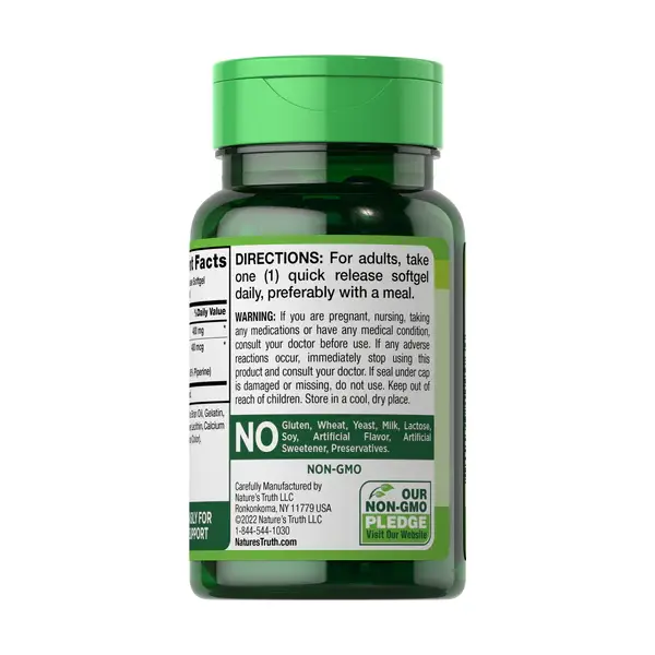 NATURE’S TRUTH Co Q-10 400 mg 40 SOFTGELS لدعم صحة القلب