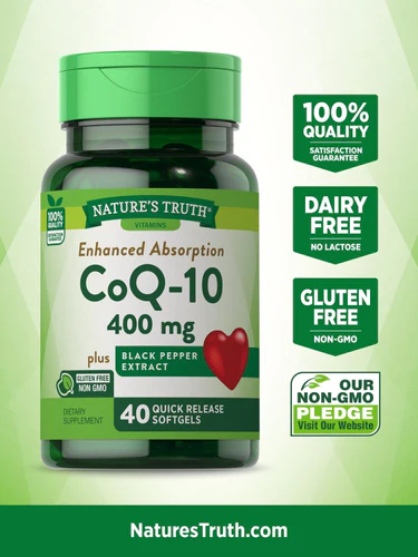 NATURE’S TRUTH Co Q-10 400 mg 40 SOFTGELS لدعم صحة القلب