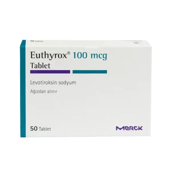 Euthyrox 100 mg 50 Tablets. علاج قلة إنتاج هرمون الغدة الدرقية