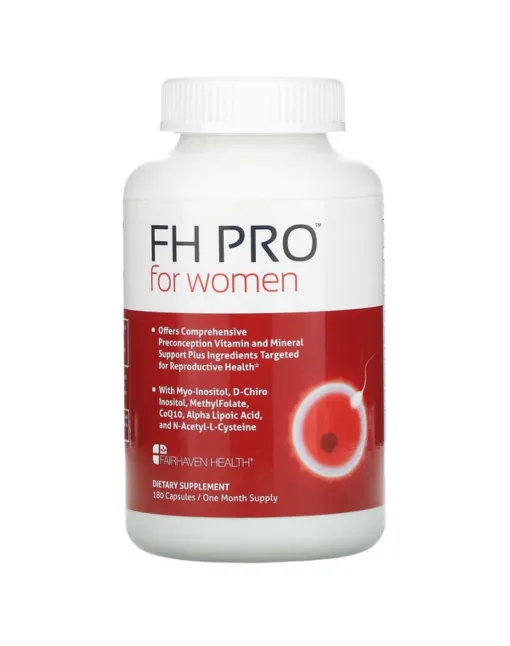 Fairhaven Health FH Pro for Women Clinical-Grade Fertility Supplement, 180 Capsules مكمل الخصوبة للنساء