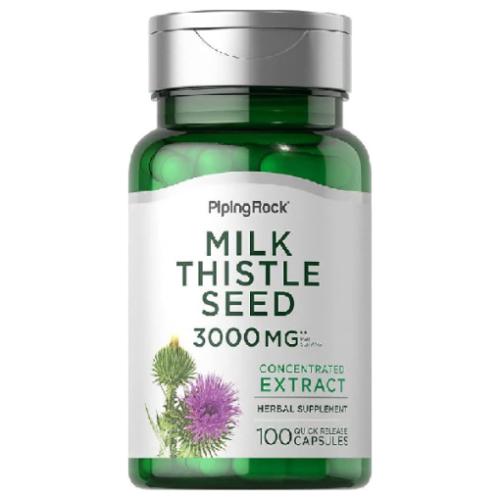 PIPINGROCK MILK THISTLE SEED 3000MG 100 Capsulets لدعم صحة الكبد